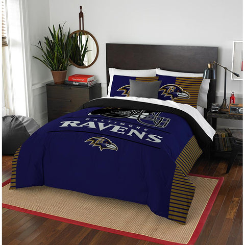 Baltimore Ravens Nfl Full Comforter Set (draft Series) (86" X 86")