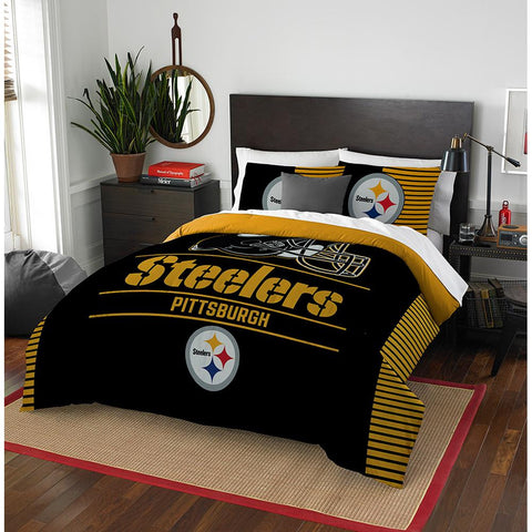 Pittsburgh Steelers Nfl Full Comforter Set (draft Series) (86" X 86")