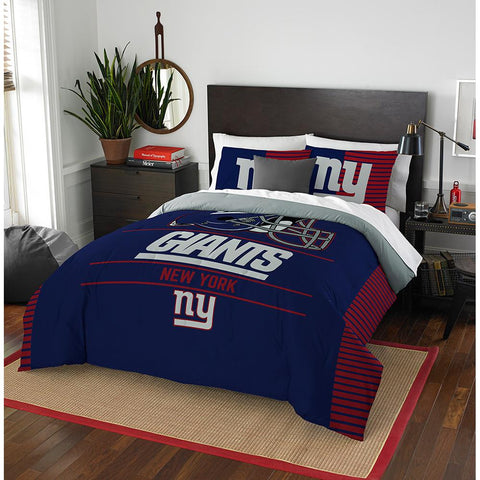 New York Giants Nfl Full Comforter Set (draft Series) (86" X 86")