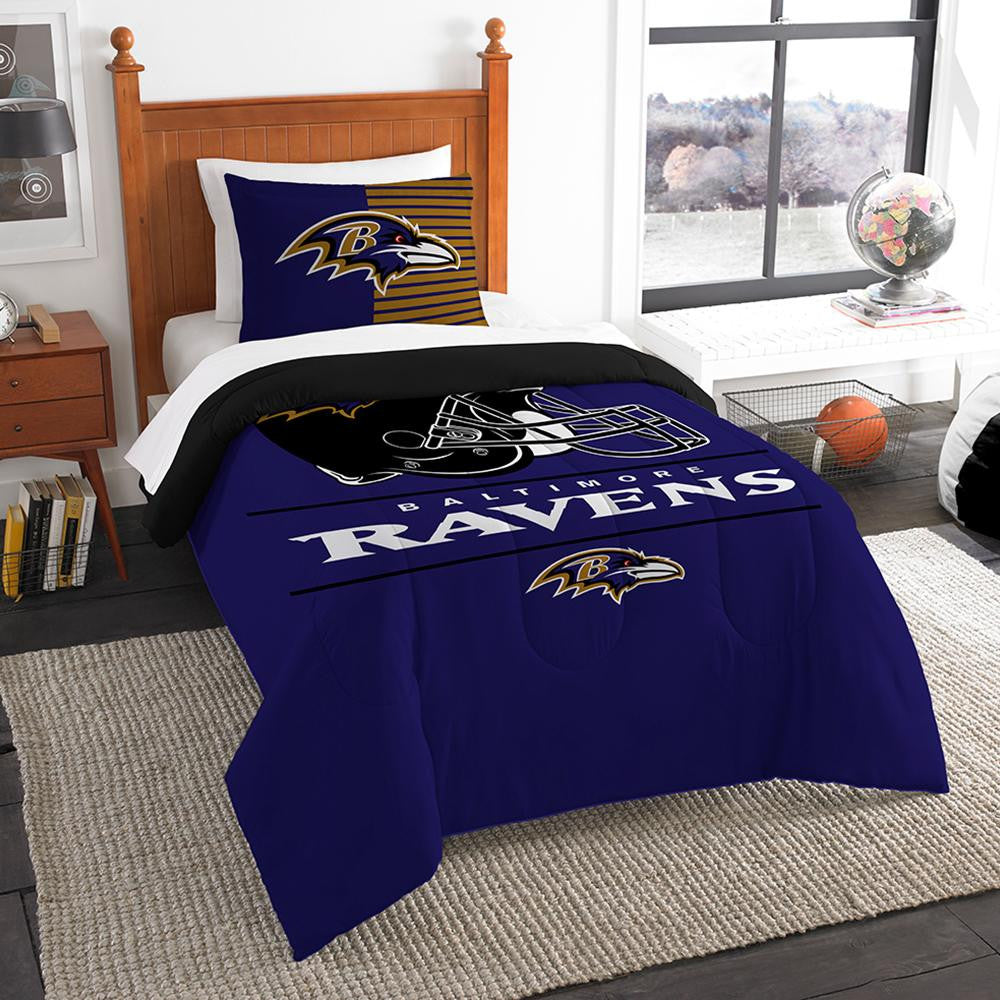 Baltimore Ravens Nfl Twin Comforter Set (draft Series) (64" X 86")