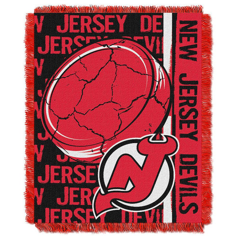 New Jersey Devils NHL Triple Woven Jacquard Throw (Double Play Series) (48x60)