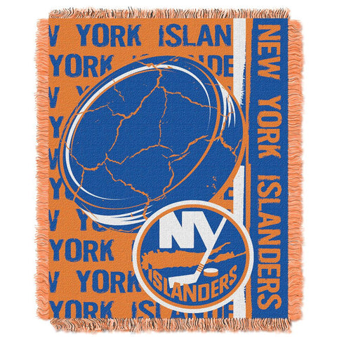 New York Islanders NHL Triple Woven Jacquard Throw (Double Play Series) (48x60)