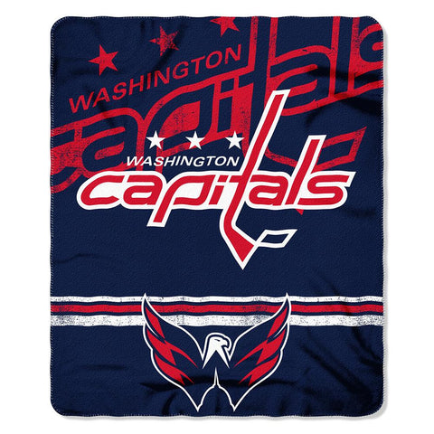 Washington Capitals NHL Light Weight Fleece Blanket (Fadeaway Series) (50inx60in)