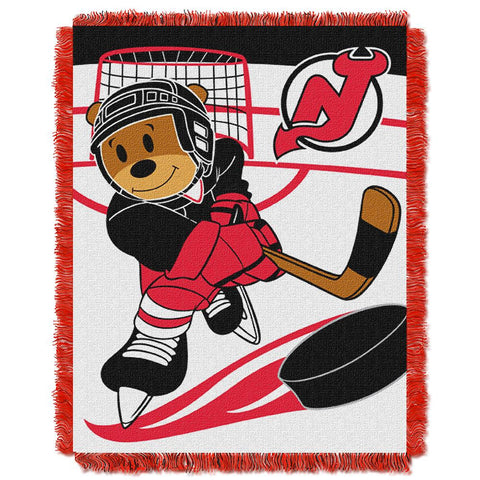 New Jersey Devils NHL Triple Woven Jacquard Throw (Score Baby Series) (36x48)