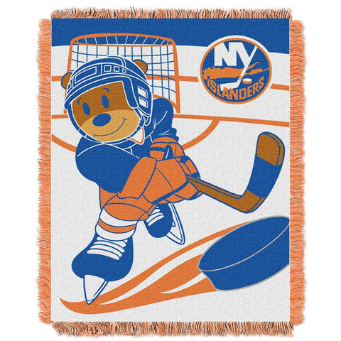 New York Islanders NHL Triple Woven Jacquard Throw (Score Baby Series) (36x48)