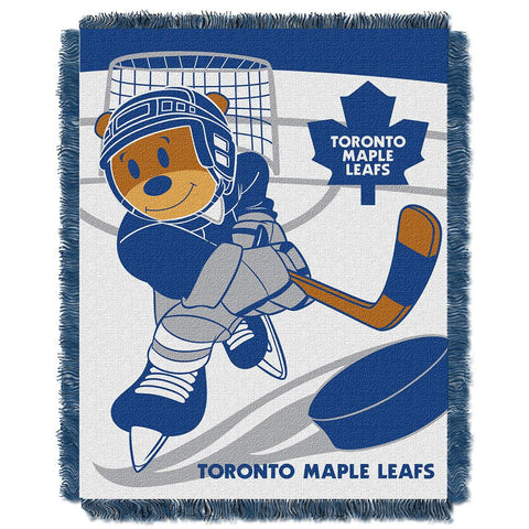 Toronto Maple Leafs NHL Triple Woven Jacquard Throw (Score Baby Series) (36x48)