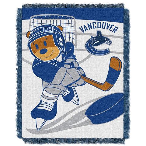 Vancouver Canucks NHL Triple Woven Jacquard Throw (Score Baby Series) (36x48)