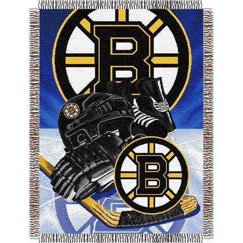 Boston Bruins NHL Woven Tapestry Throw (Home Ice Advantage) (48x60)
