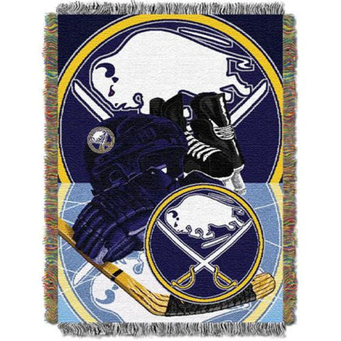 Buffalo Sabres NHL Woven Tapestry Throw (Home Ice Advantage) (48x60)