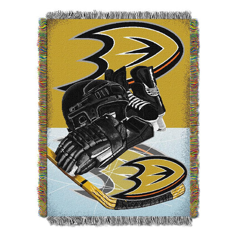 Anaheim Ducks NHL Woven Tapestry Throw (Home Ice Advantage) (48inx60in)