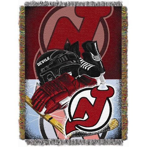 New Jersey Devils NHL Woven Tapestry Throw (Home Ice Advantage) (48x60)