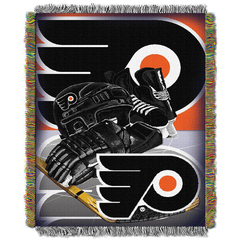 Philadelphia Flyers NHL Woven Tapestry Throw Blanket (Home Ice Advantage) (48x60)