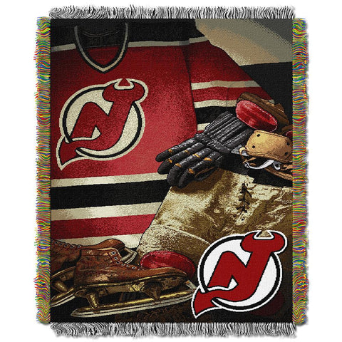New Jersey Devils NHL Woven Tapestry Throw (Vintage Series) (48x60)