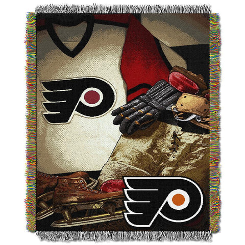 Philadelphia Flyers NHL Woven Tapestry Throw (Vintage Series) (48x60)