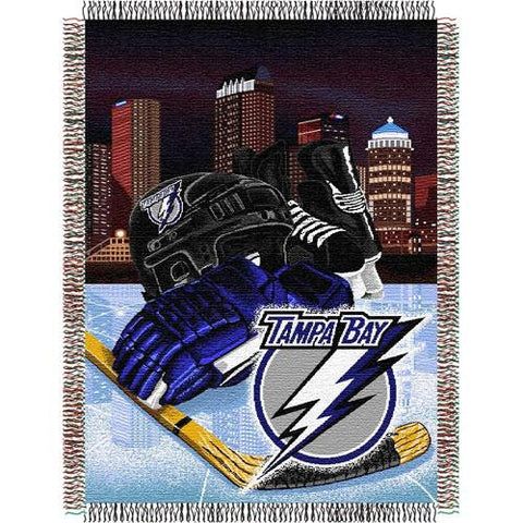 Tampa Bay Lightning NHL Woven Tapestry Throw (Home Ice Advantage) (48x60)