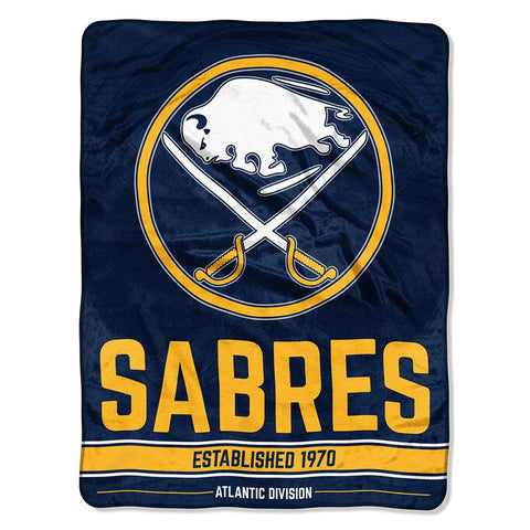 Buffalo Sabres Nhl Micro Raschel Blanket (ice Dash Series) (46in X 60in)