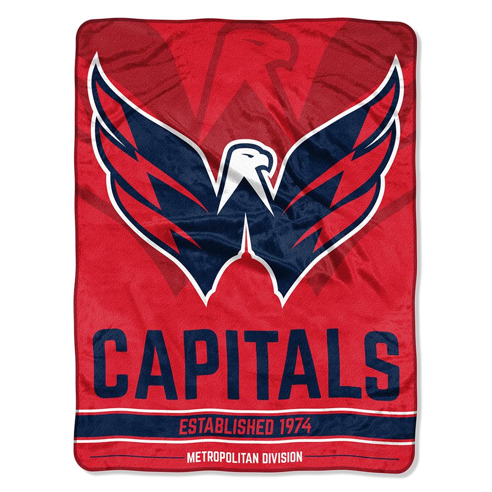 Washington Capitals Nhl Micro Raschel Blanket (ice Dash Series) (46in X 60in)