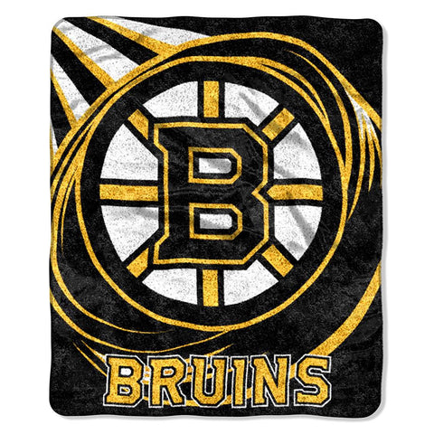 Boston Bruins NHL Sherpa Throw (Puck Series) (50x60)