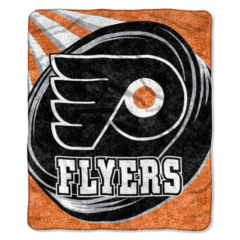 Philadelphia Flyers NHL Sherpa Throw (Puck Series) (50x60)