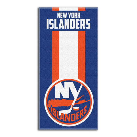 New York Islanders Nhl Zone Read Cotton Beach Towel (30in X 60in)