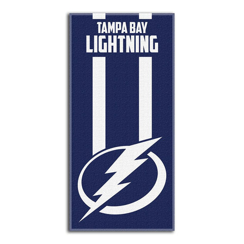 Tampa Bay Lightning Nhl Zone Read Cotton Beach Towel (30in X 60in)