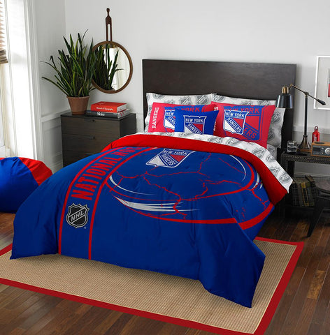 New York Rangers NHL Full Comforter Bed in a Bag (Soft & Cozy) (76in x 86in)