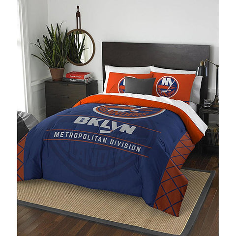 New York Islanders Nhl Full Comforter Set (draft Series) (86" X 86")