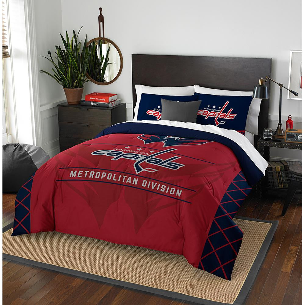 Washington Capitals Nhl Full Comforter Set (draft Series) (86" X 86")