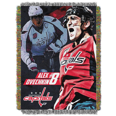 Alexander Ovechkin #8 Washington Capitals NHL Woven Tapestry Throw (48x60)