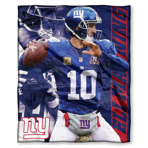 New York Giants NFL Eli Manning Silk Touch Throw (50in x 60in)