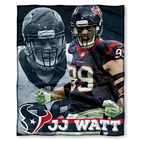 Houston Texans NFL J.J. Watt Silk Touch Throw (50in x 60in)