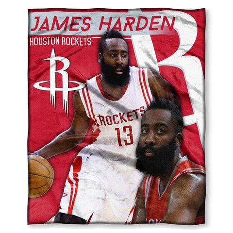 Houston Rockets NBA James Harden Silk Touch Throw (50in x 60in)