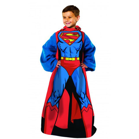 Superman "being Superman"  Youth Comfy Throw Blanket W-sleeves