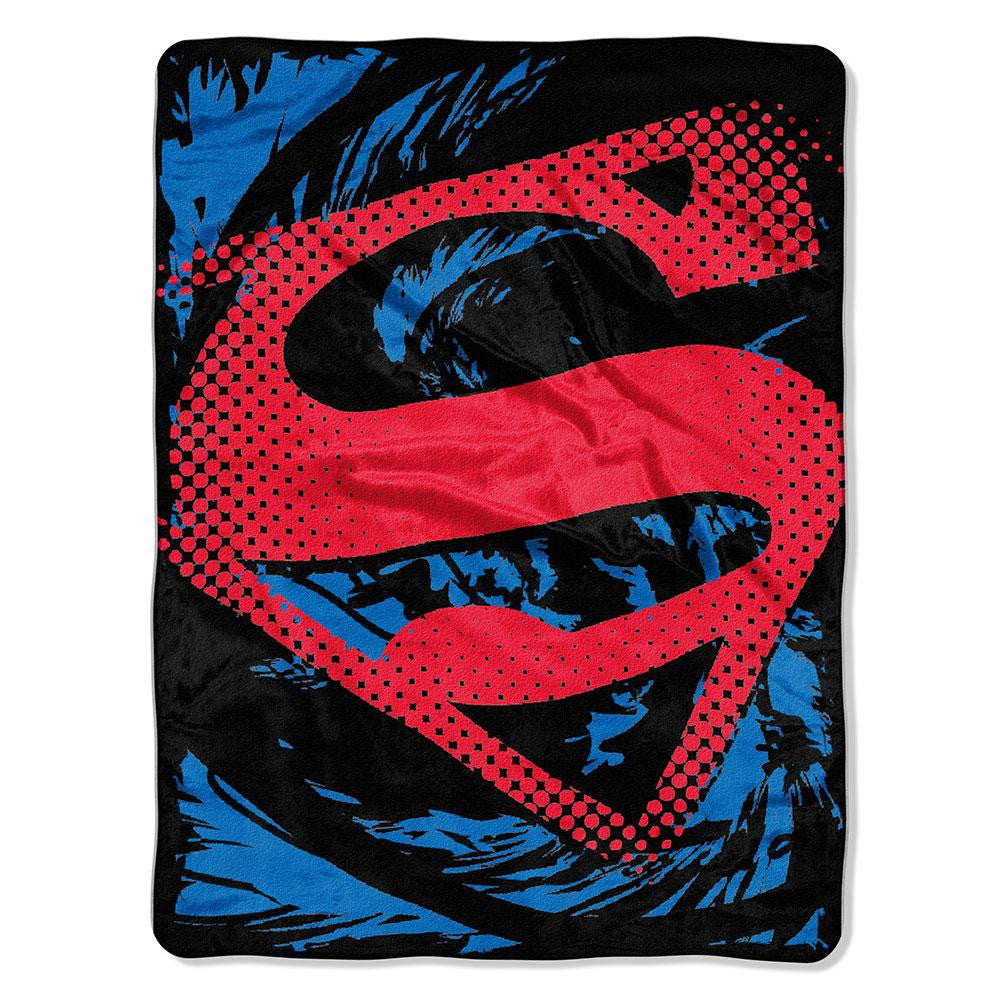 Superman - Super Rip Shield Micro Raschel Blanket (46in X 60in)