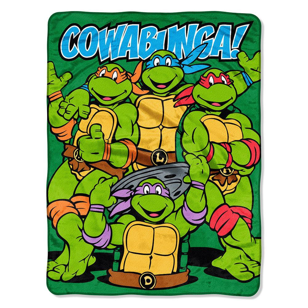 Tmnt-cowabunga Dudes Micro Raschel Blanket (46in X 60in)