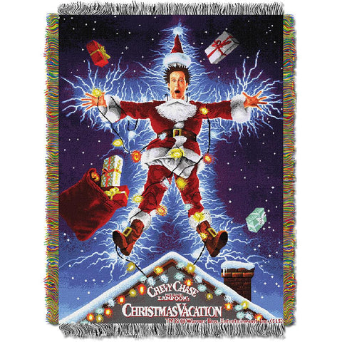 Christmas Vacation (shocking Chevy) Woven Tapestry Throw (48inx60in)
