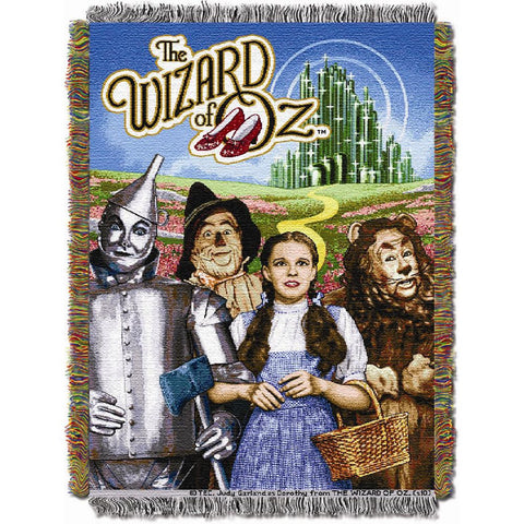 Wizard Of Oz Group Triple Woven Jacquard Throw (48"x60")