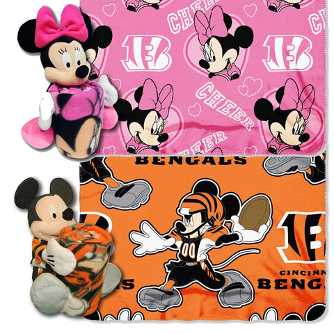 Cincinnati Bengals NFL Mickey and Minnie Mouse Throw Combo