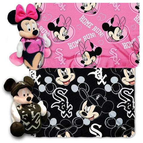 Chicago White Sox MLB Mickey and Minnie Mouse Throw Combo