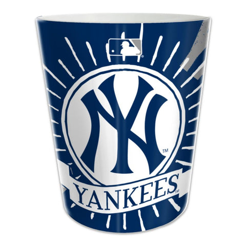 New York Yankees Mlb 10" Bath Waste Basket (ink Burst Series)