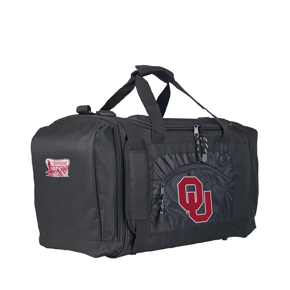 Oklahoma Sooners Ncaa Roadblock Duffel Bag (black-black)