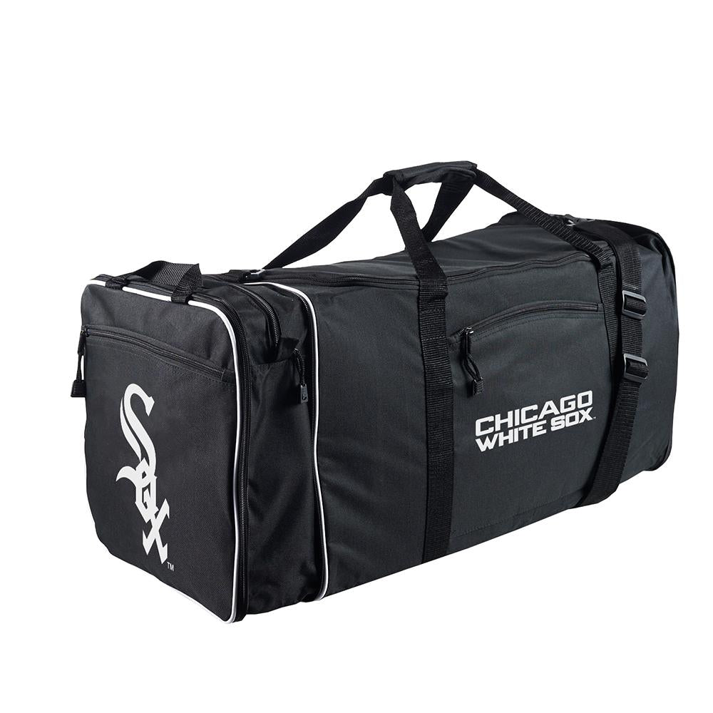 Chicago White Sox Mlb Steal Duffel Bag (black-black)