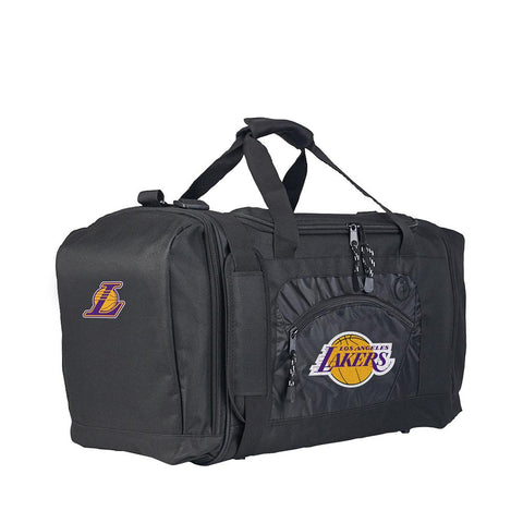 Los Angeles Lakers Nba Roadblock Duffel Bag (black-black)