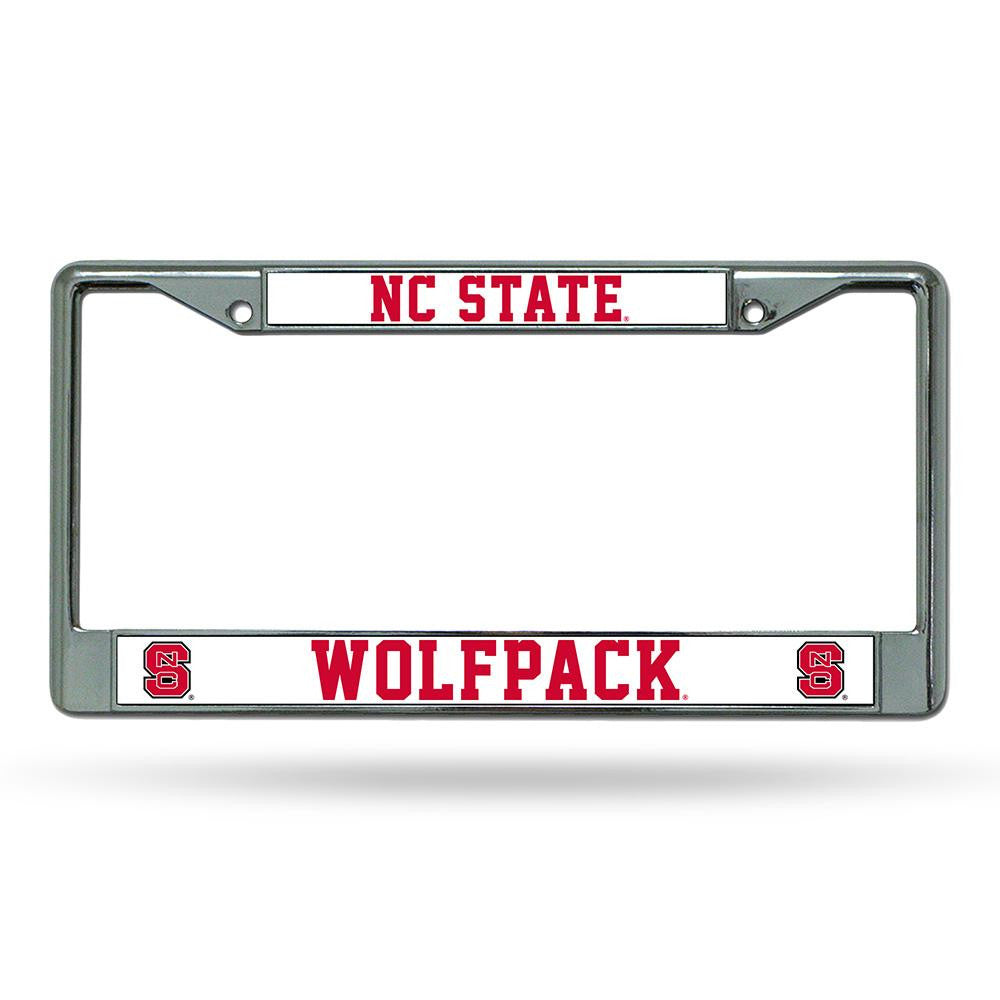 North Carolina State Wolfpack Ncaa Chrome License Plate Frame