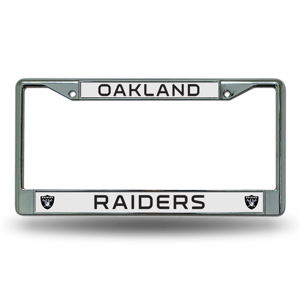Oakland Raiders Nfl Chrome License Plate Frame