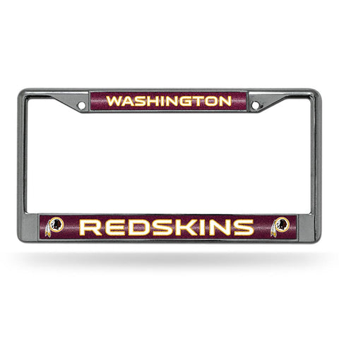 Washington Redskins Nfl Bling Glitter Chrome License Plate Frame