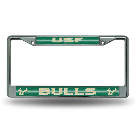 South Florida Bulls Ncaa Bling Glitter Chrome License Plate Frame