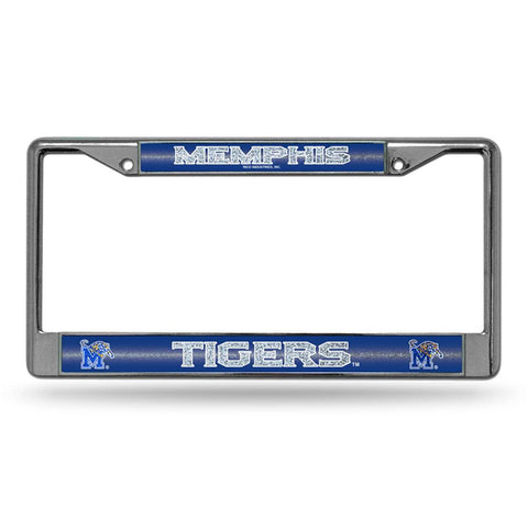 Memphis Tigers Ncaa Bling Glitter Chrome License Plate Frame