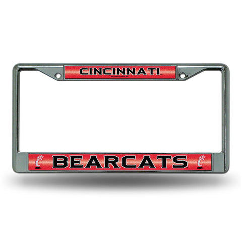 Cincinnati Bearcats Ncaa Bling Glitter Chrome License Plate Frame