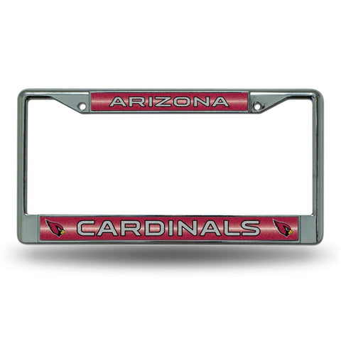 Arizona Cardinals NFL Bling Glitter Chrome License Plate Frame